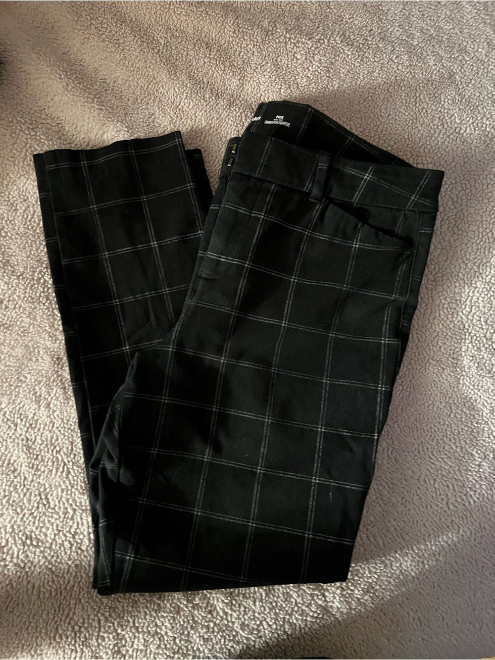 Old Navy Black Pixie Windowpane Ankle Pants
